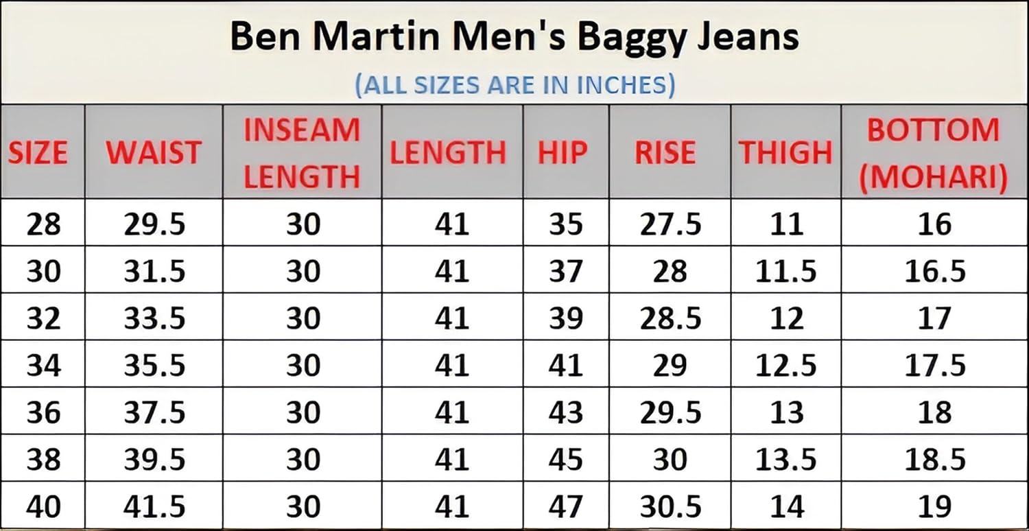 Ben Martin Men Jeans || Wide leg jeans for men || Loose jeans for men || Baggy Jeans for Men