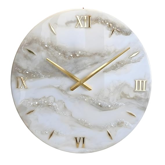 Customizable Handmade Resin Wall Clock: This clock can be fully customized as per your preference.

✔ Choose color theme (black, white, marble, gold, etc.)
✔ Add name, initials, or special text
✔ Select size &amp; design variations
✔ Perfect for gifts (weddings, housewarming, birthdays)