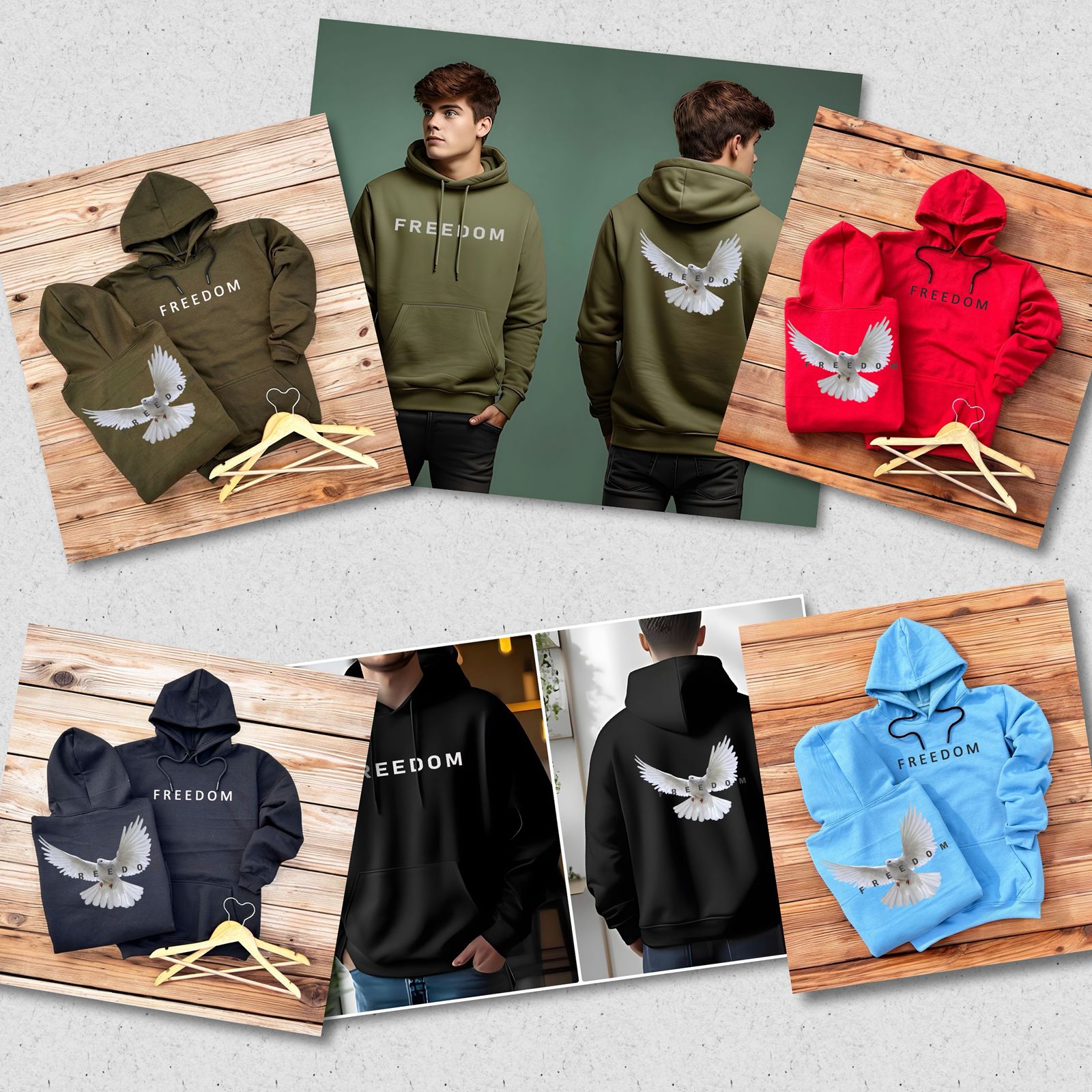 Winter Essential ❄️ Premium Freedom Hoodie in Ultra-Soft Airjet Fabric – Comfort Meets Style!. Choose Your Comfort 👉 2 Thread Light | 3 Thread Heavy – Both Premium!