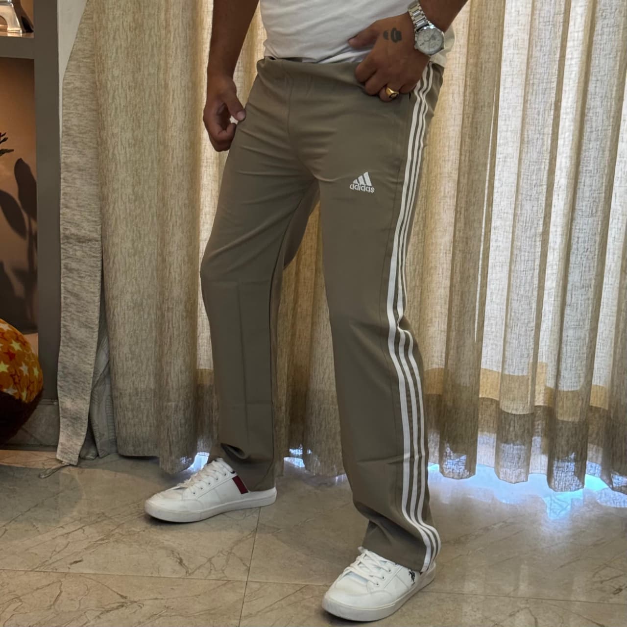Stay stylish & comfortable with Adidas NS Lycra Track Pants – stretch, zip & go
