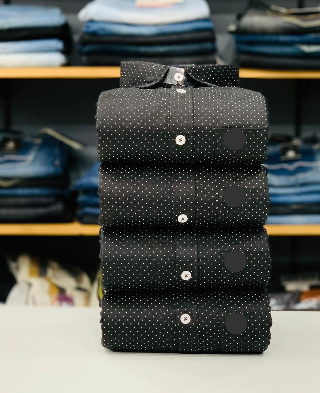 Elevate your wardrobe with this Premium Quality Allen Solly Partywear Dot Shirt&nbsp;, crafted for those who value elegance and comfort. Perfect for weddings, parties, birthdays, and formal functions, this shirt blends timeless style with superior fabric quality and dots on it.