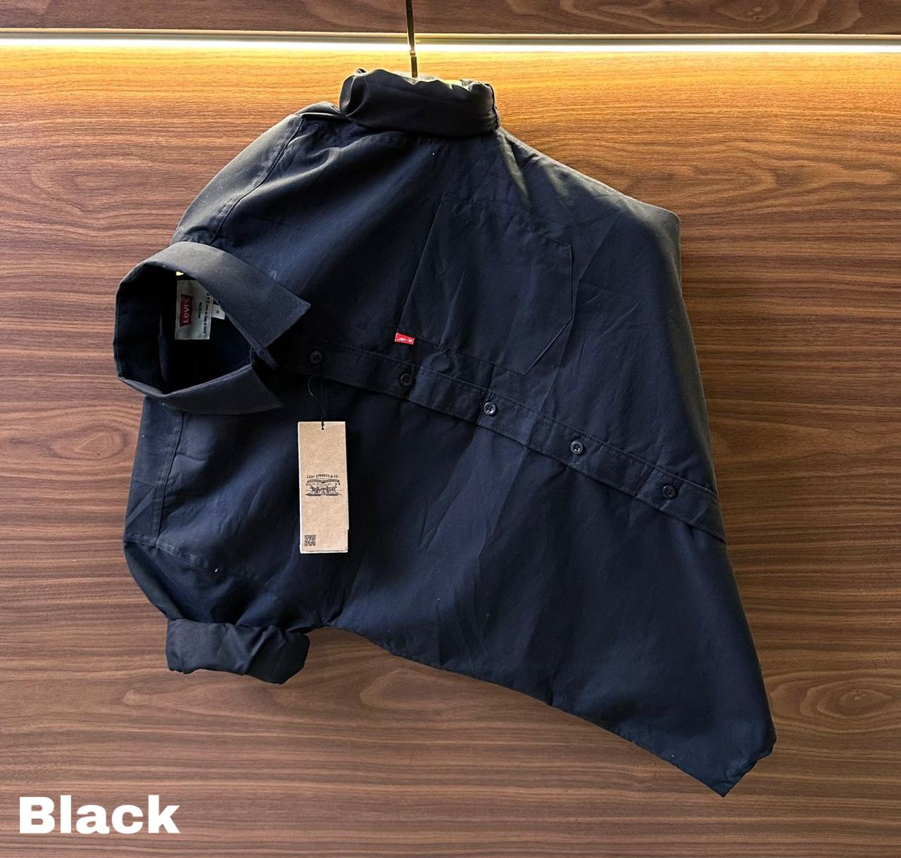 Levi’s Premium Plain Cotton Shirt 
Made from soft & smooth breathable cotton with high-quality stitching and buttons. Trendy plain design Perfect for casual and formal wear.