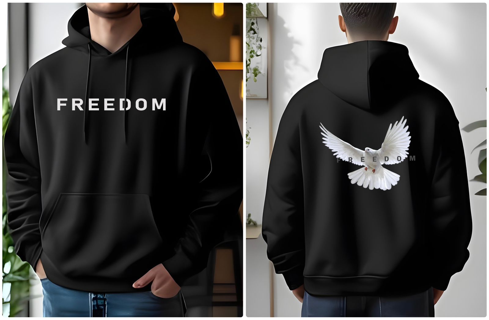 Winter Essential ❄️ Premium Freedom Hoodie in Ultra-Soft Airjet Fabric – Comfort Meets Style!. Choose Your Comfort 👉 2 Thread Light | 3 Thread Heavy – Both Premium!