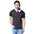 Men's Polo Neck T-Shirt, Navy Blue T-Shirt, Slim Fit T-Shirt, Polyester Blend T-Shirt, Casual Wear for Men, Daily Wear T-Shirt, Men's Fashion T-Shirt.
