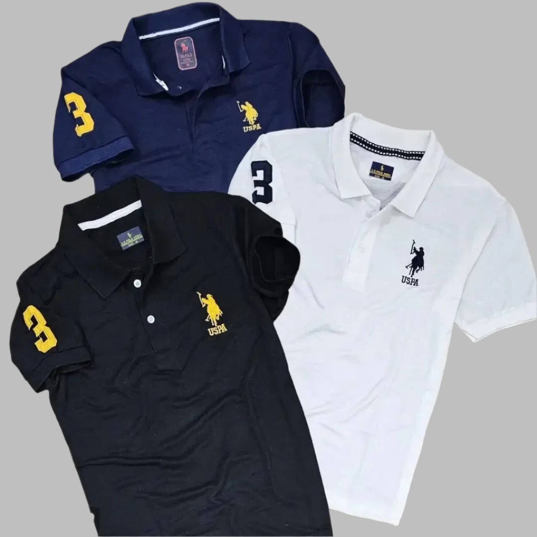 Solid Polo Matty Elegance in 3 Combo Colors T-Shirts-1