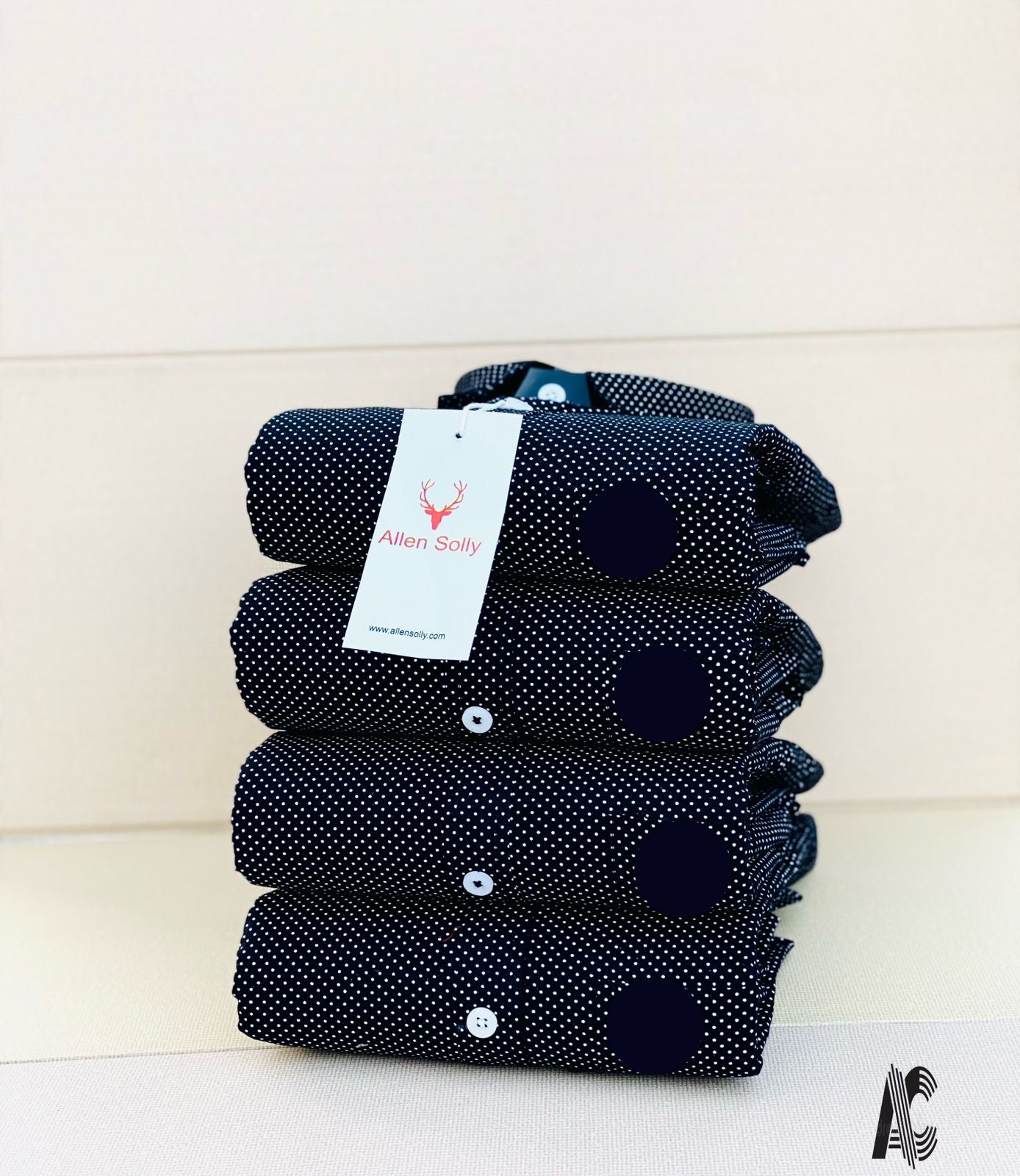 Premium Quality  Full-Sleeve Partywear Dot Shirt