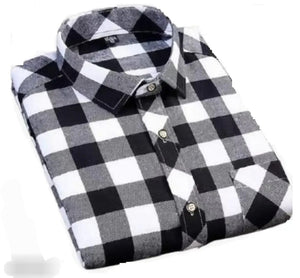 Trendy Men Cotton Blend Checks Shirt with long sleeves