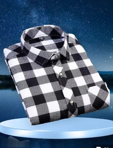 Trendy Men Cotton Blend Checks Shirt with long sleeves