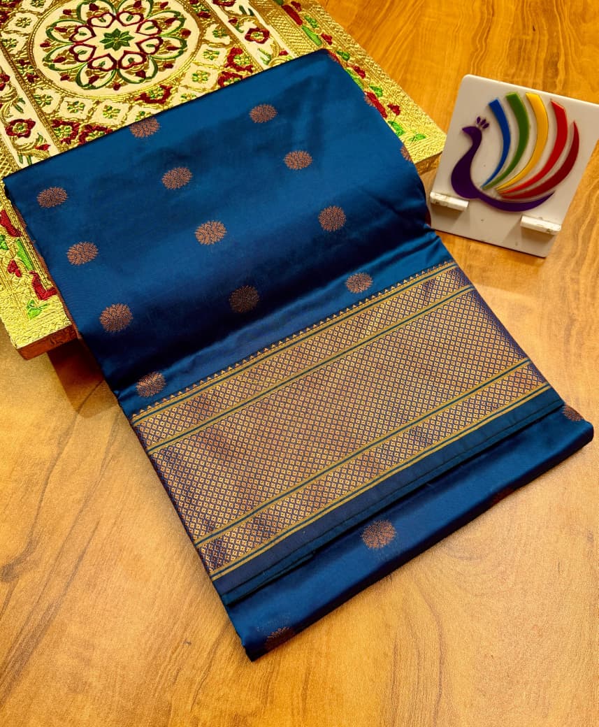 Whether it’s a wedding, festival, or cherished celebration, this saree promises to make you the center of admiration — a modern Maharani wrapped in history’s finest threads.