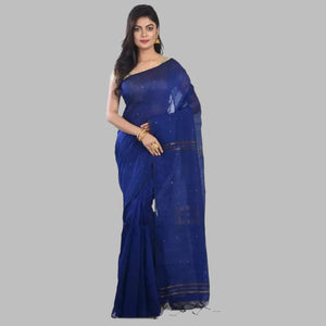 Attractive Handloom Cotton Silk Sequence Saree with Blouse Piece for women