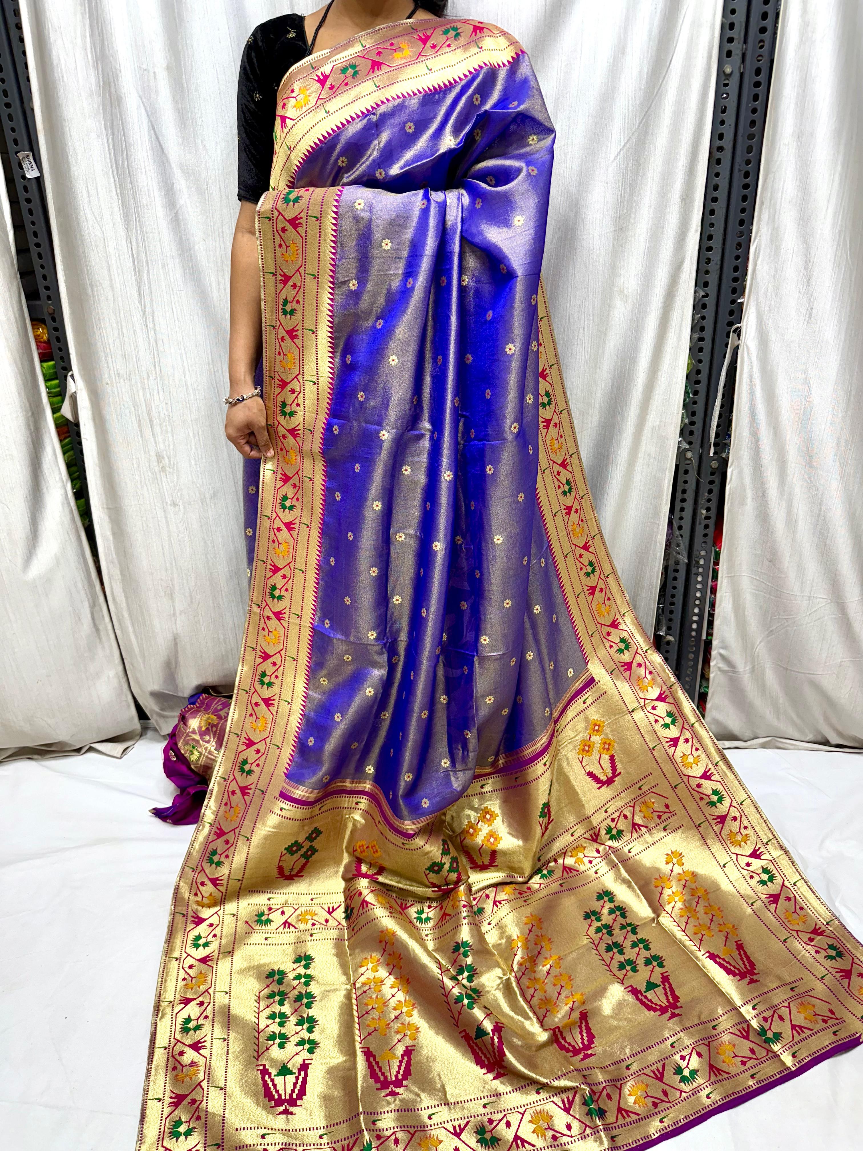 Experience the timeless charm of Paithani with a modern touch — perfect for festive and traditional occasions.