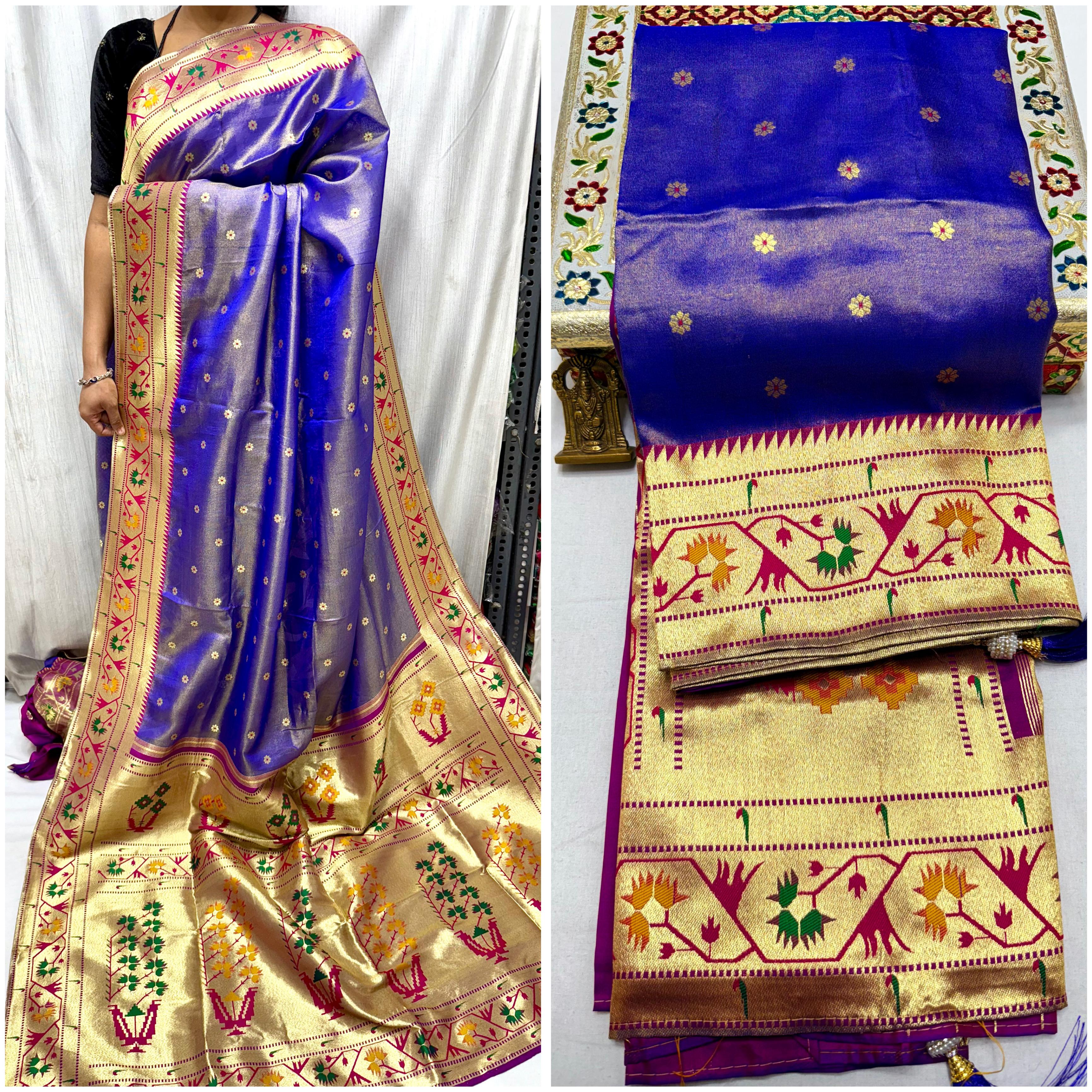 Experience the timeless charm of Paithani with a modern touch — perfect for festive and traditional occasions.