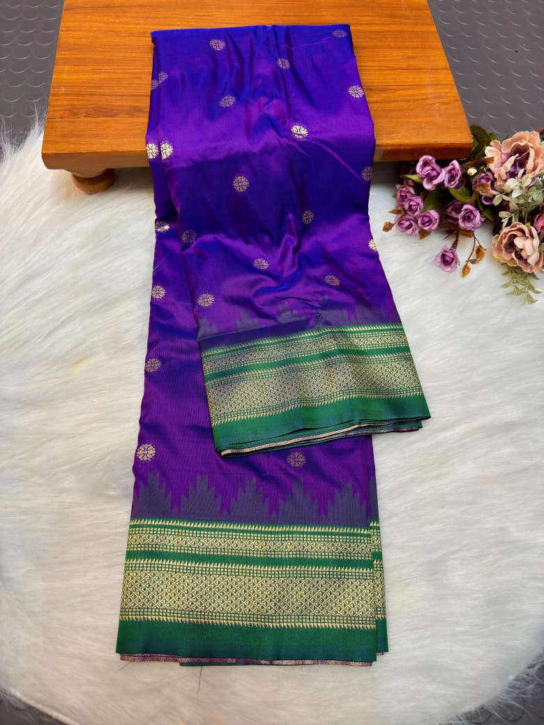 Traditional Pure Silk Erkal Paithani Saree Online-Shop premium Traditional Erkal Paithani Saree in pure silk with intricate buttis, rich Erkal pallu & contrast blouse. Perfect for weddings & festive wear.