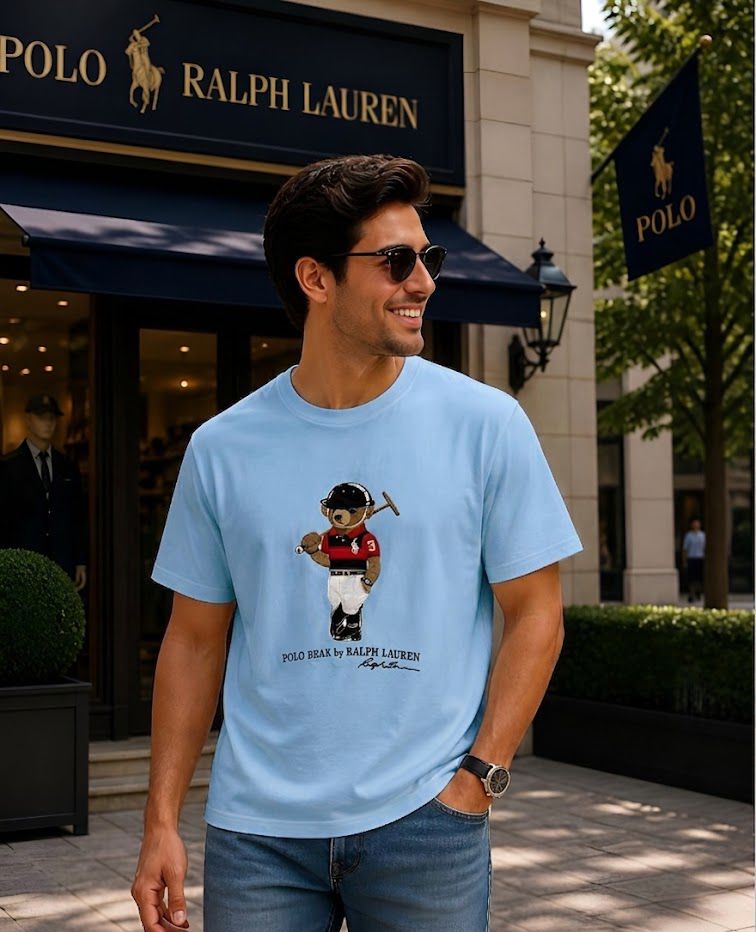 Premium RL POLO Round Neck T-Shirt made with 100% Pure Cotton Lycra and 240 GSM heavy interlock fabric. Fully stretchable, soft, breathable, and designed for superior comfort with a premium stylish look.