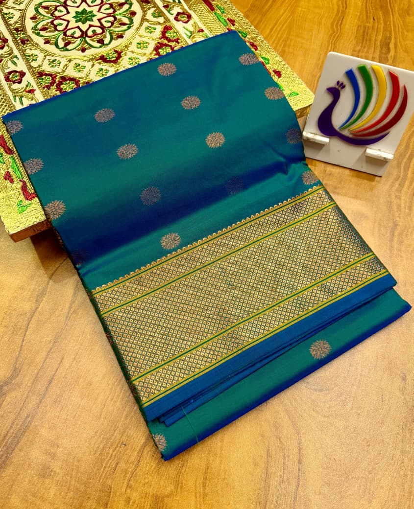 Whether it’s a wedding, festival, or cherished celebration, this saree promises to make you the center of admiration — a modern Maharani wrapped in history’s finest threads.