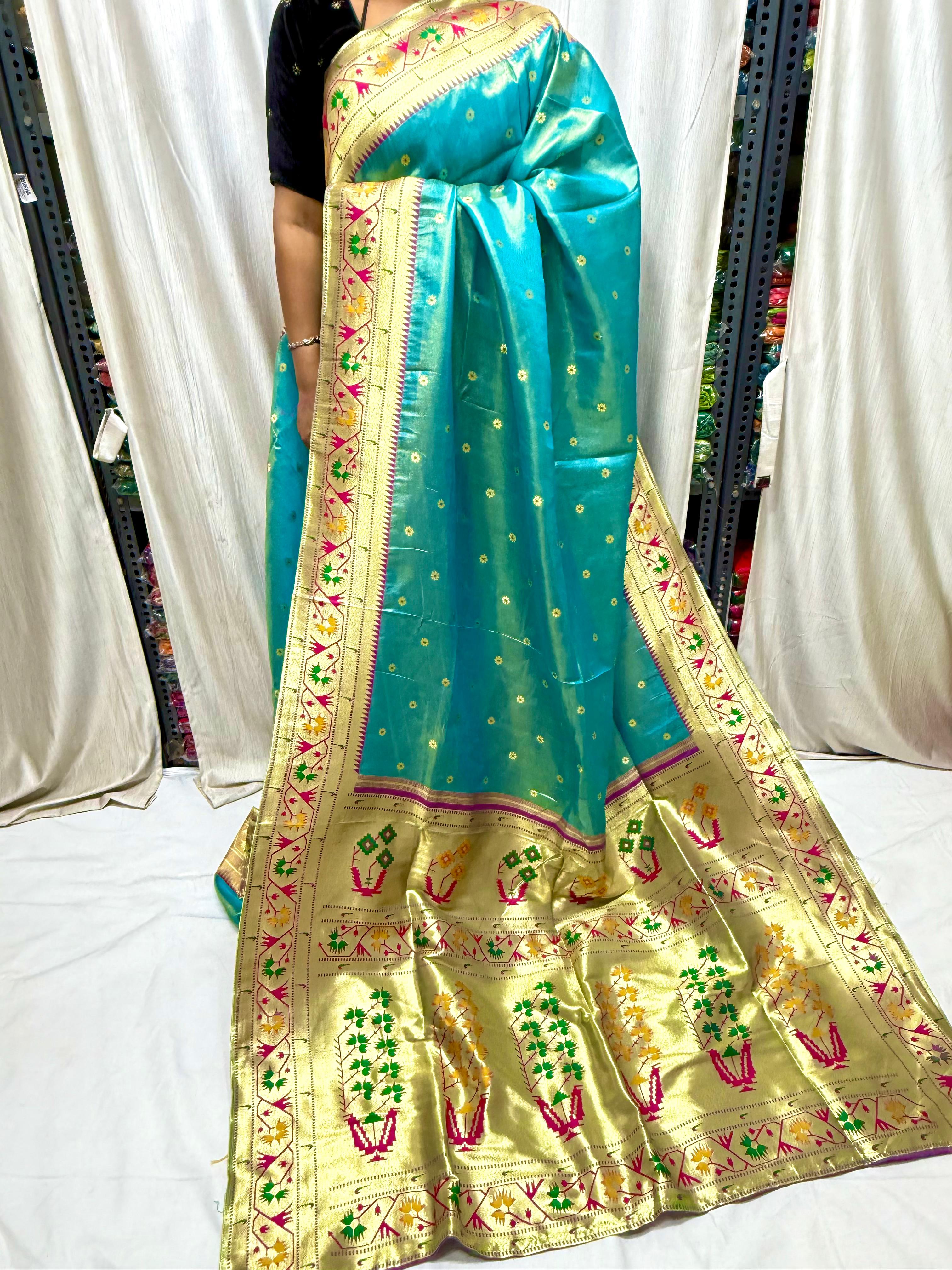 Experience the timeless charm of Paithani with a modern touch — perfect for festive and traditional occasions.