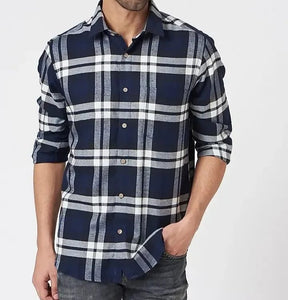 Trendy Men Cotton Blend Checks Shirt with long sleeves