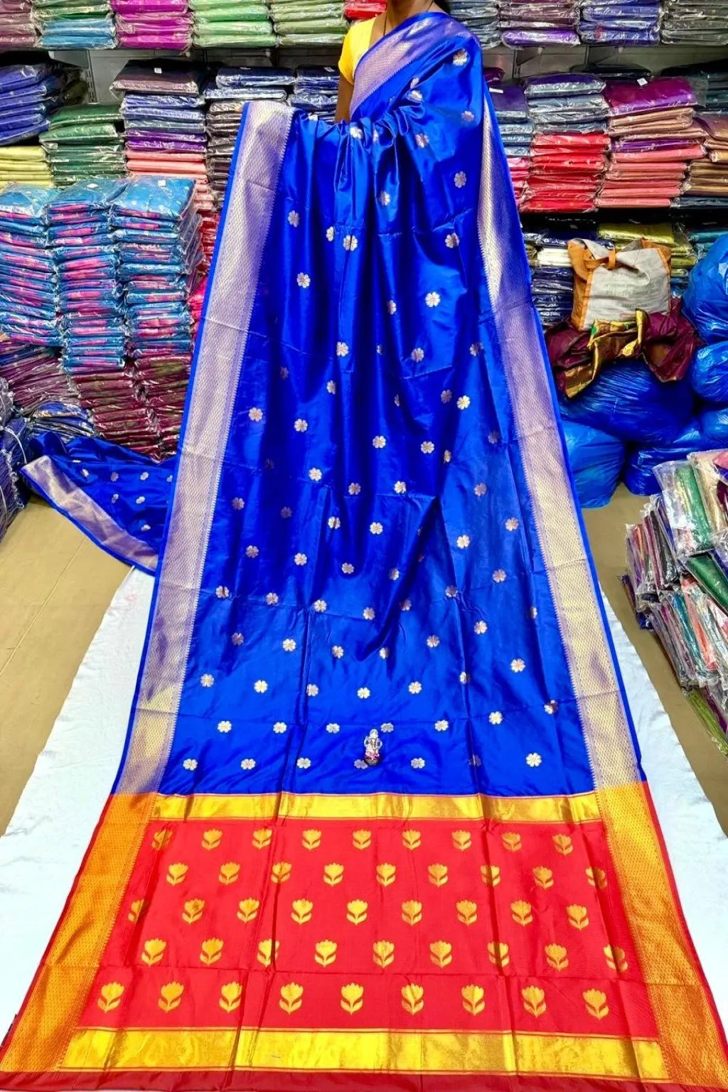 Semi Maheshwari Paithani Saree, Soft Silk Paithani Saree, Designer Paithani Saree, Festival Silk Saree, Wedding Paithani Saree