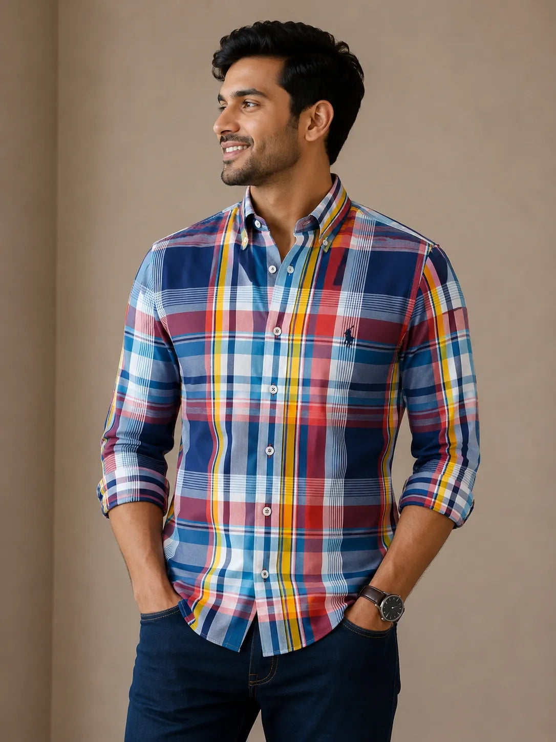 Perfect blend of comfort and sharp style. Ideal for office wear, casual outings, and daily premium use. Trendy Hard Collar Check Shirts – Premium quality cotton shirts with vibrant checks for a classy modern look.