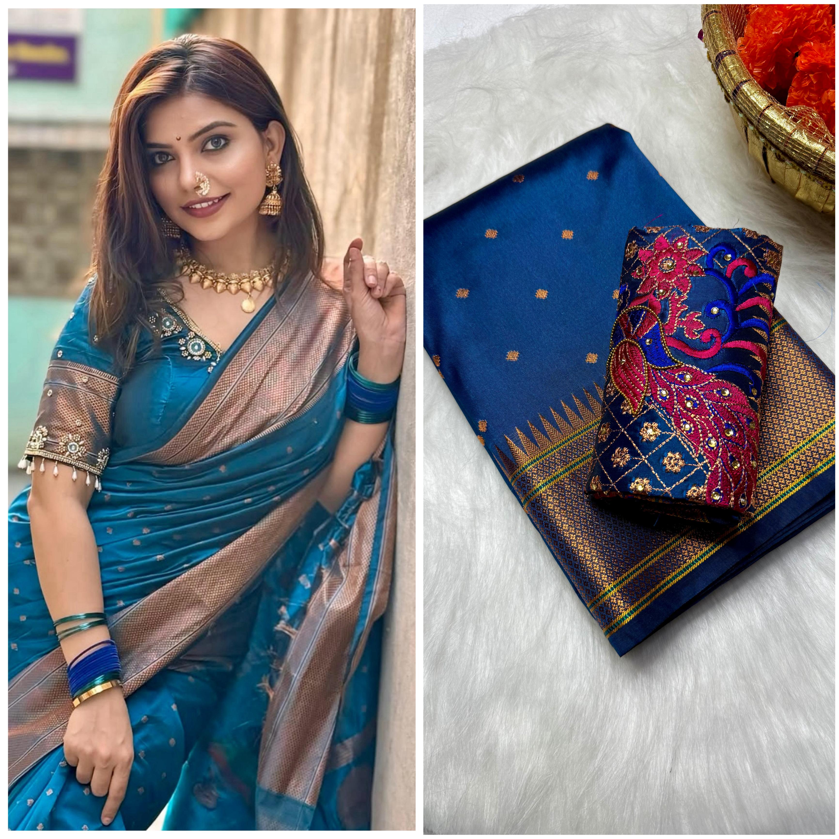 Why You’ll Love It:
This Paithani stands out for its luxurious silk feel, vibrant colors, and intricate artistry—making it an ideal choice for weddings, festive occasions, and traditional celebrations.