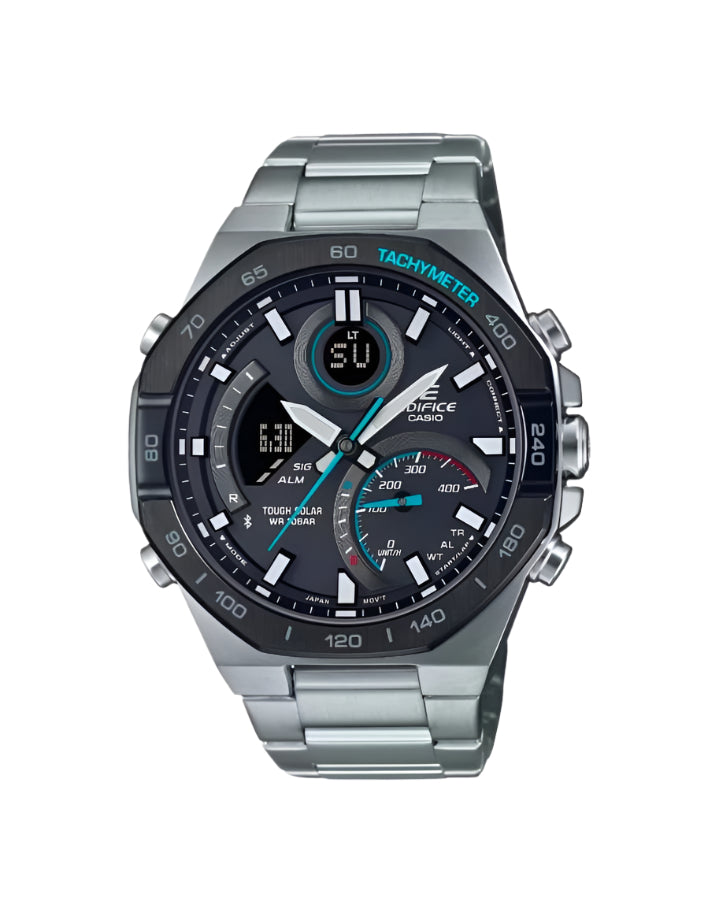 Stylish Casio ECB-950DC-1A Wrist Watch for Men in Stainless Steel Japan made.