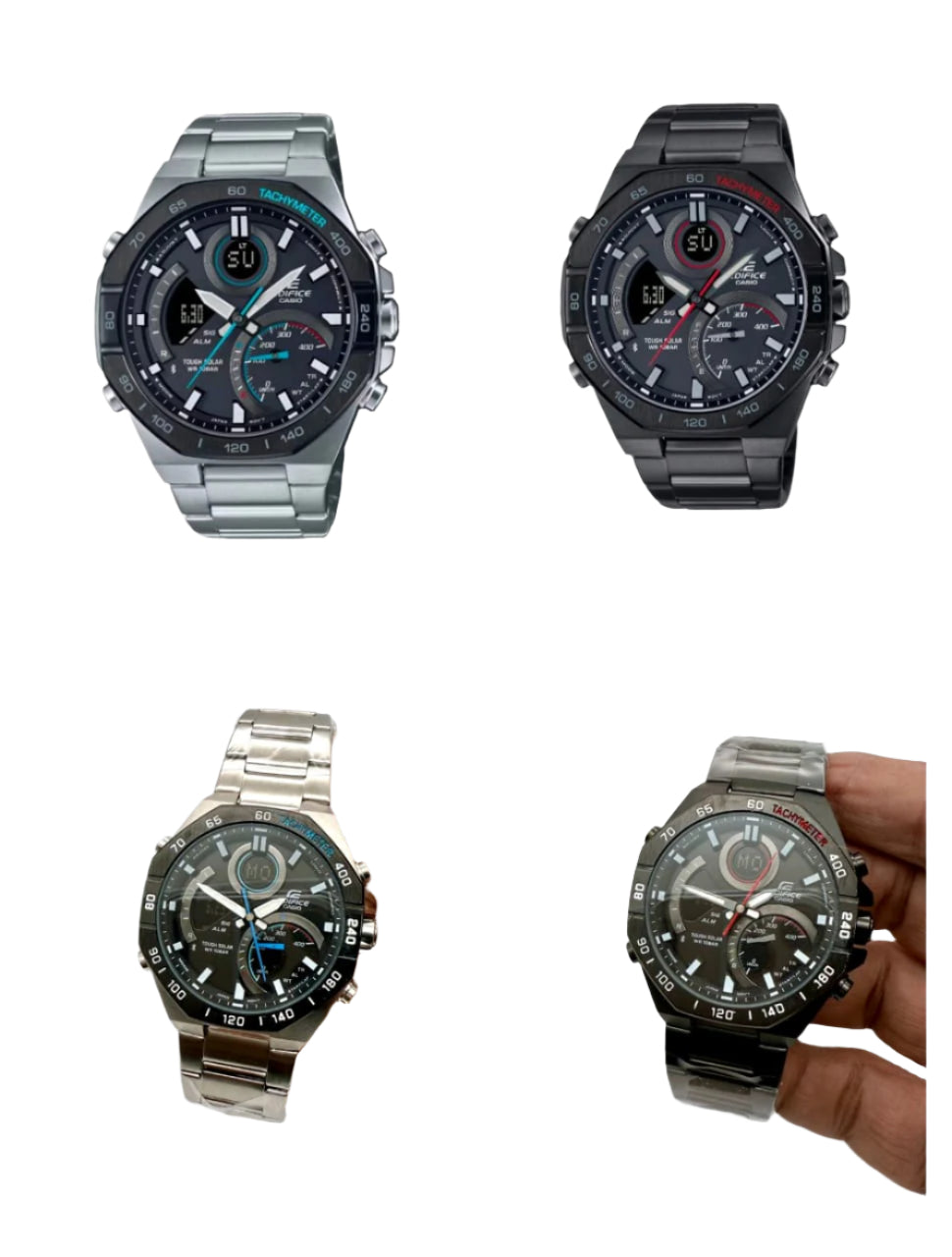 Stylish Casio ECB-950DC-1A Wrist Watch for Men in Stainless Steel Japan made.
