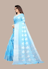 Load image into Gallery viewer, Fancy Cotton Silk Saree with Blouse Piece for Women

&nbsp;Fabric: &nbsp;Cotton Silk
Color: Blue
&nbsp;Type: &nbsp;Saree with Blouse piece
Saree Length: 5.5 (in metres)
Blouse Length: 0.8 (in metres)


This Fancy Cotton Silk Saree with Blouse Piece for Women in Blue is a luxurious and elegant choice for any occasion. Made from a blend of cotton and silk, it offers a soft and comfortable fit. The saree also comes with a blouse piece, making it a complete ensemble. Elevate your style with this beautiful saree