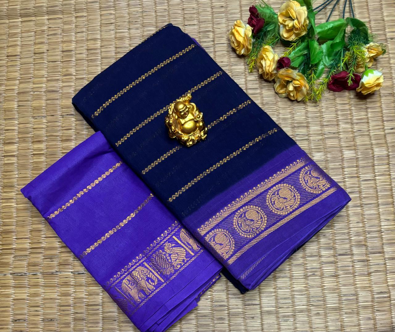 Speciality: Rich hand-dyed patterns and vibrant colors, representing the timeless heritage of Madurai