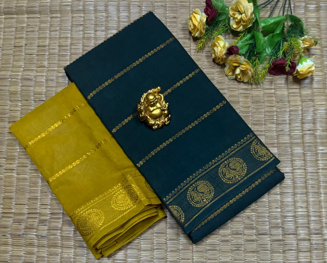 Speciality: Rich hand-dyed patterns and vibrant colors, representing the timeless heritage of Madurai