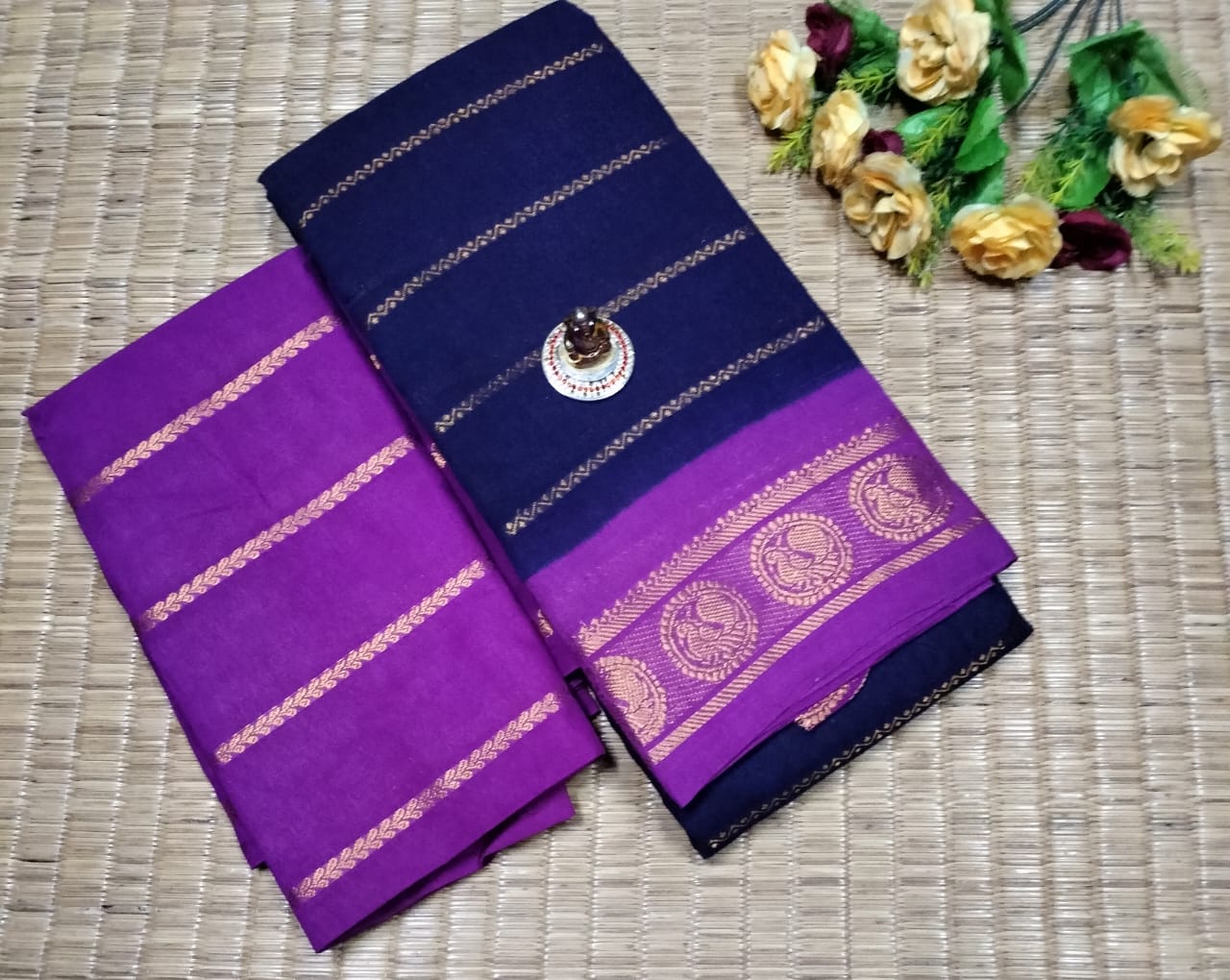 Speciality: Rich hand-dyed patterns and vibrant colors, representing the timeless heritage of Madurai
