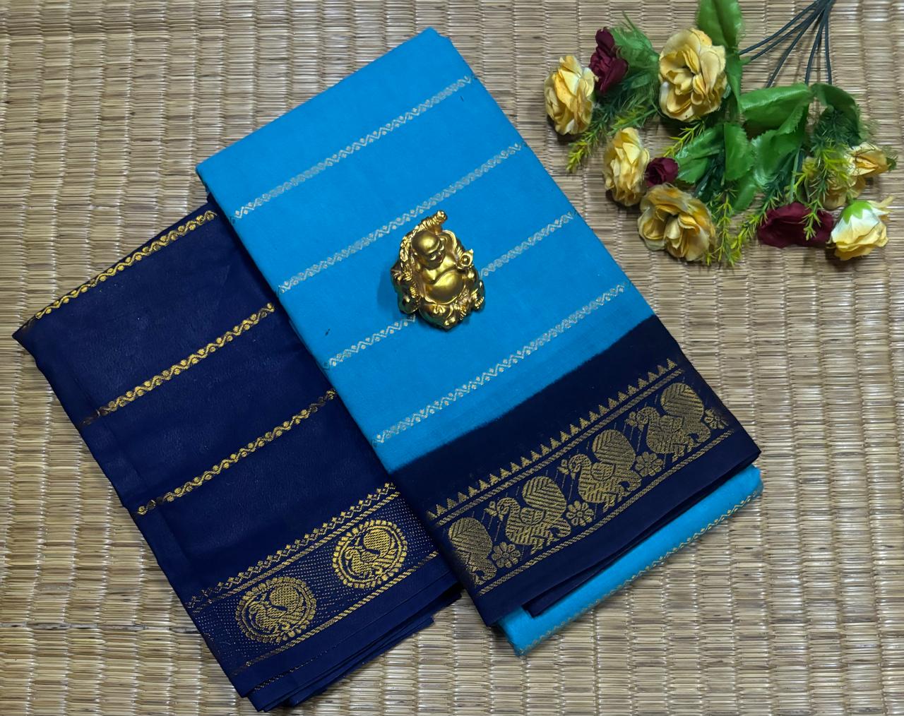 Speciality: Rich hand-dyed patterns and vibrant colors, representing the timeless heritage of Madurai