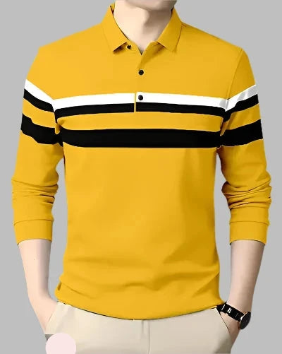 Cotton Blend Black and white Striped Polos Yellow T-Shirt for Men

Sizes: S, M, L , XL, 2XL

Color: Yellow
Fabric: Cotton Blend
Type: Polos
Style: Striped with White and Black
Design Type: Polos
Sleeve Length: Long Sleeves
Yellow Cotton Blend Polos For Men

Elevate your style with our Cotton Blend Striped Polos Yellow T-Shirt for Men. Made with a high-quality cotton blend, this shirt offers both comfort and durability. The bold black and white stripes add a unique touch, while the yellow color adds a pop of