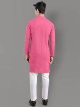 Load image into Gallery viewer, Elegant Cotton Blend Kurta and Pyjama Set for Men Pink