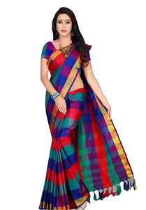 Beautiful Classic Cotton Checked Saree with Blouse piece.

&nbsp;Color:&nbsp; Blue-Red
&nbsp;Fabric: &nbsp;Cotton
&nbsp;Type: &nbsp;Saree with Blouse piece
&nbsp;Style: &nbsp;Checked
Design: Bollywood
Saree Length: 5.5 (in metres)
Blouse Length: 0.8 (in metres)

Country of Origin: India

This Beautiful Classic Cotton Checked Saree with Blouse piece BR is a must-have for any saree collection. Made of high-quality cotton, it offers both comfort and style. The classic check pattern adds a timeless charm, makin