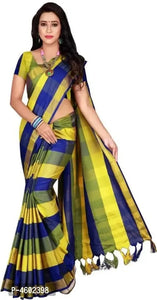 Beautiful Classic Cotton Checked Saree with Blouse piece BY