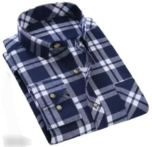 Load image into Gallery viewer, Trendy Men Cotton Blend Checks Shirt with long sleeves