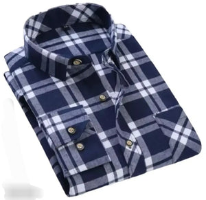 Trendy Men Cotton Blend Checks Shirt with long sleeves