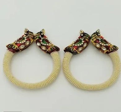 Trendy Designer Multicolor Beads Peacock Handcuff
