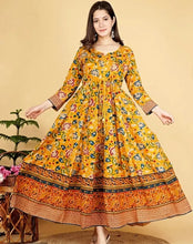 Load image into Gallery viewer, Rayon Printed ethenic long gown for women