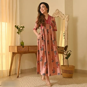 Gobya Trendy New Stylish Rayon Beautifull Printed Anarkali Gown