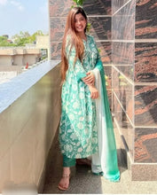 Load image into Gallery viewer, Rayon Kurta Bottom and Duptta set in Bollywood Anarkali