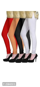 Stylish Fancy Designer Viscose Lycra Solid Leggings For Women Pack Of 4