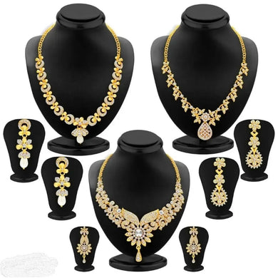 Alloy Gold Plated Necklace Set For Women with Fabulous design