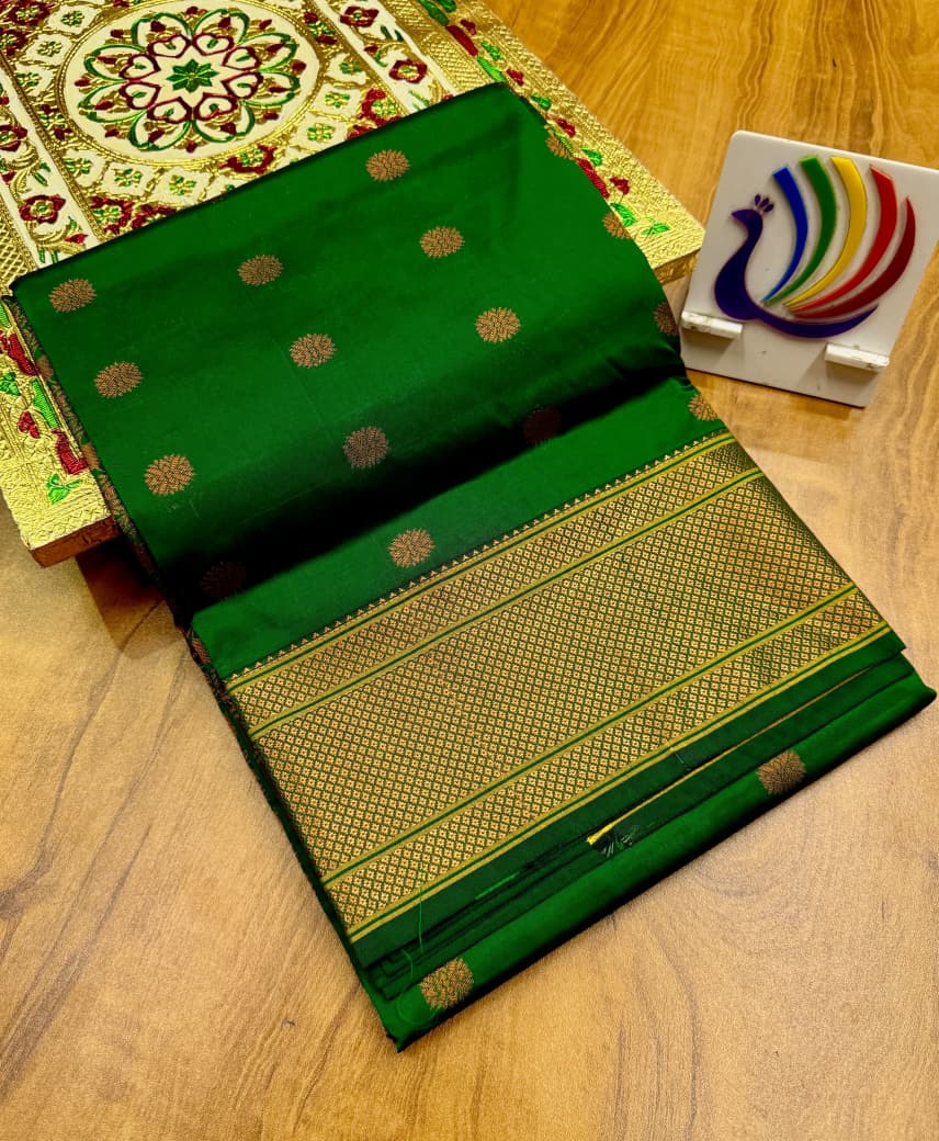 Whether it’s a wedding, festival, or cherished celebration, this saree promises to make you the center of admiration — a modern Maharani wrapped in history’s finest threads.