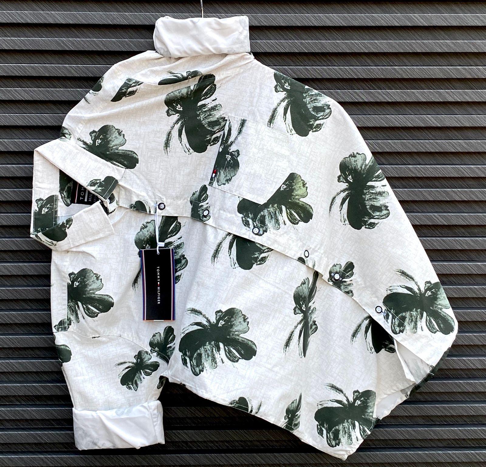 Elevate your festive look with this latest design printed shirt from Tommy Hilfiger