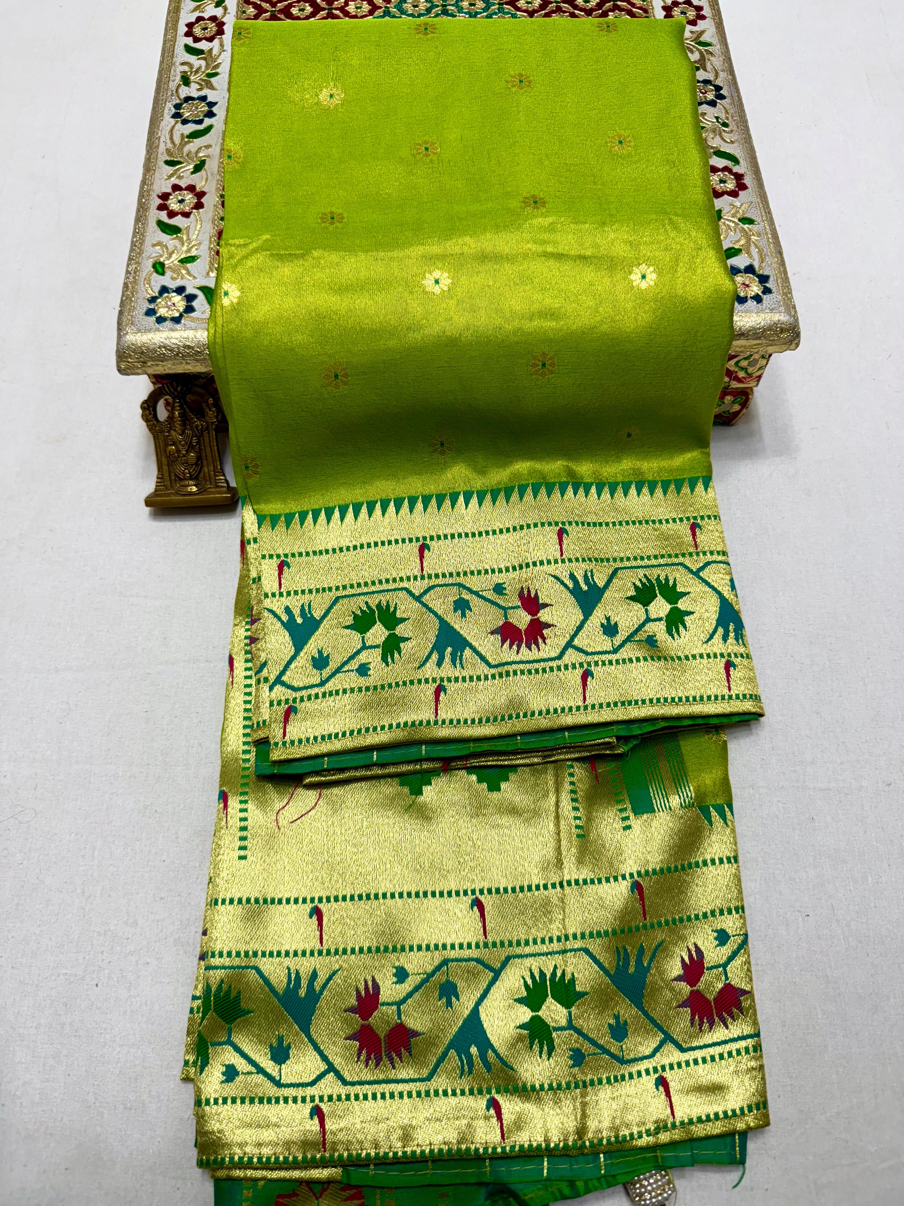 Experience the timeless charm of Paithani with a modern touch — perfect for festive and traditional occasions.