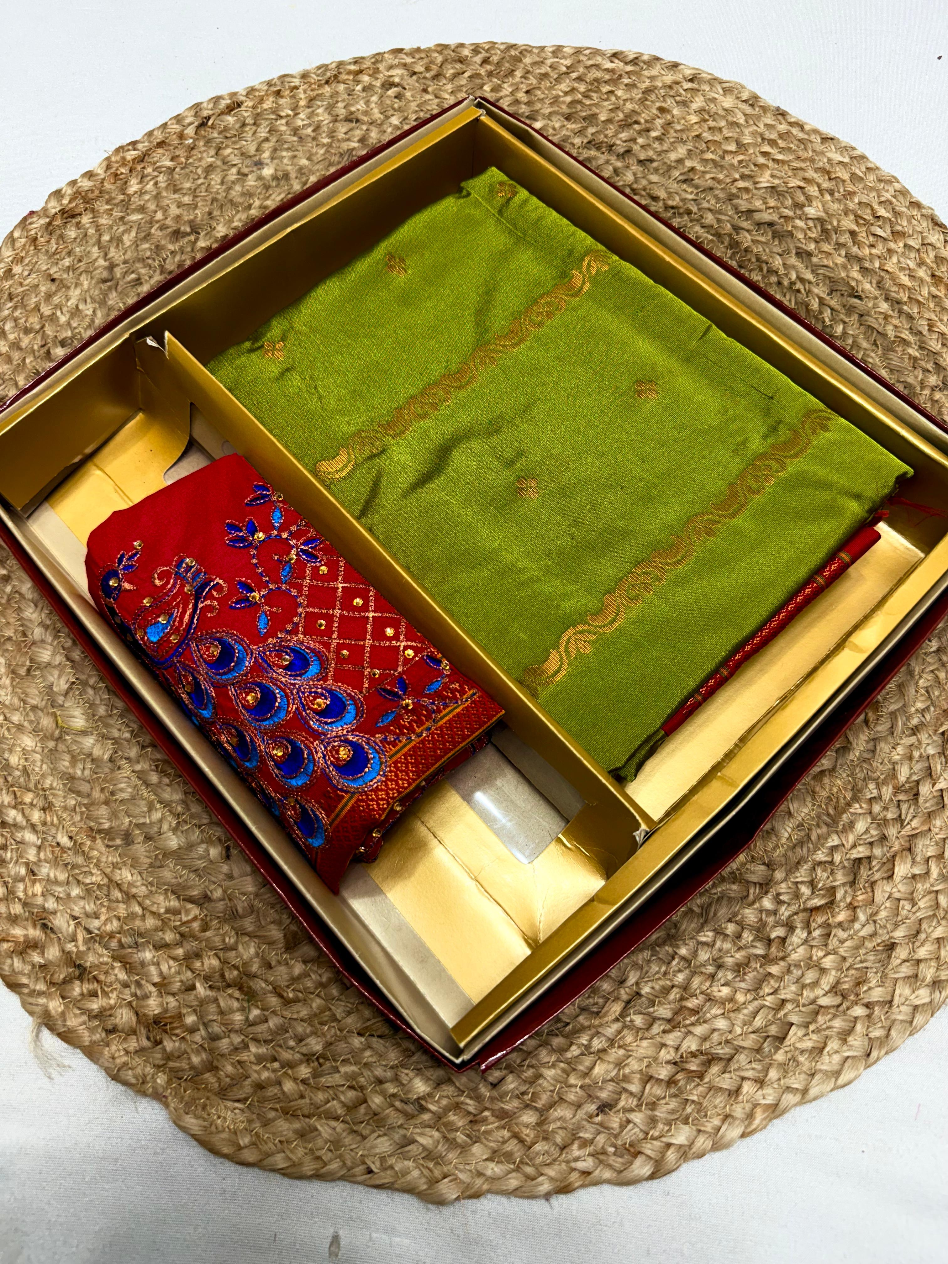 New Unique Design – Pure Shreya Kadiyal Paithani Saree with Aariwork Blouse