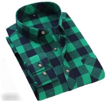 Load image into Gallery viewer, Trendy Men Cotton Blend Checks Shirt with long sleeves