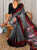 Narayanpeth Drapes Rani Border Mercerised Cotton Saree with Stripe and Running Blouse