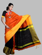 Load image into Gallery viewer, Attractive Handloom Cotton Silk Saree with Blouse piece in Orange

Color: &nbsp;Orange
Fabric: Cotton Silk
Type: Saree with Blouse piece
Style: Woven Design
Design Type: Daily Wear
Saree Length: 5.5 (in metres)
Blouse Length: 0.8 (in metres)
Country of Origin: India

This Attractive Handloom Cotton Silk Saree in stunning Orange is the perfect addition to your ethnic wardrobe. Made with high-quality handloom fabric, it offers a comfortable and elegant fit. The saree comes with a matching blouse piece, making